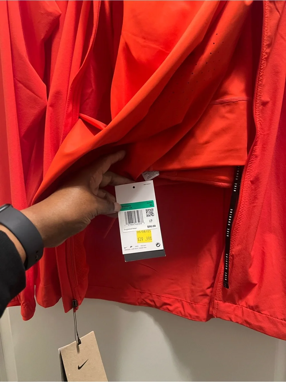 2  pc Lightweight Hooded Jacket -  and leggings Red
